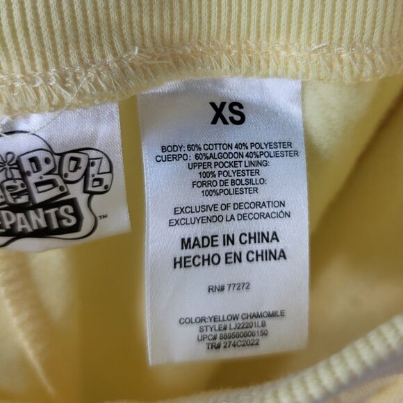 Nickelodeon Spongebob Squarepants Joggers Yellow XS Best Friends Club Sweatpants - Picture 8 of 8
